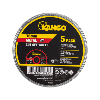 Kango Abrasive Cut Off Disc - 76mm - 5 Pack