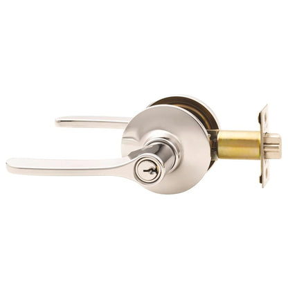Lockwood Entry Lever Set - 65mm - Zinc Alloy - Satin Chrome