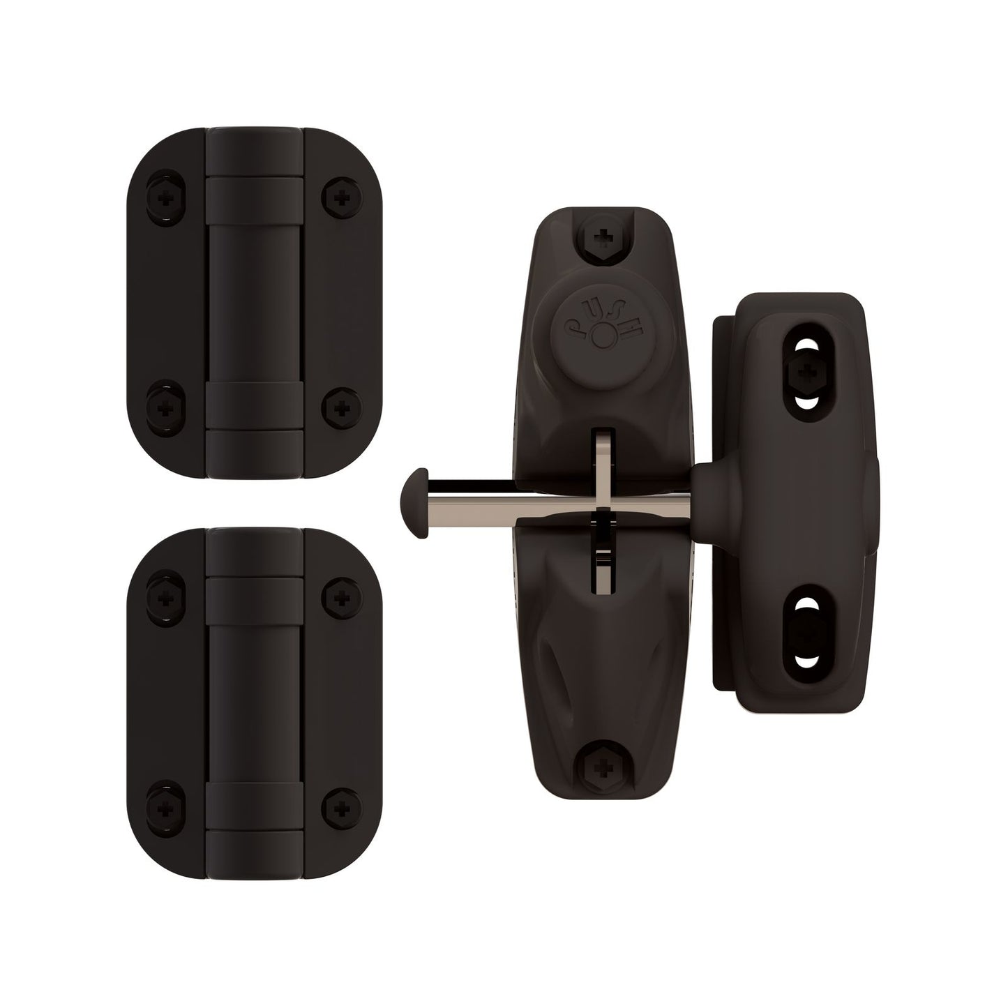 Protectoral g8safe Double Sided Gravity Latch & Hinges Gate Kit - 140mm - Monument
