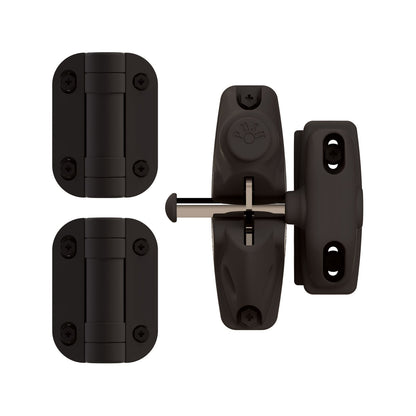 Protectoral g8safe Double Sided Gravity Latch & Hinges Gate Kit - 140mm - Monument