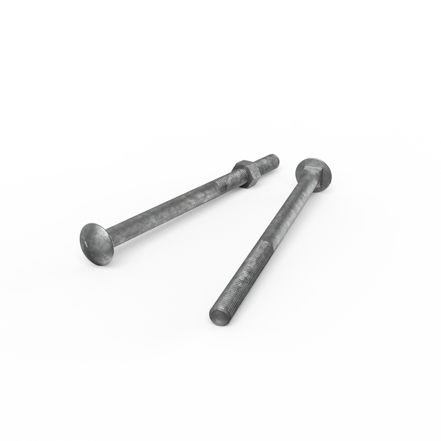 Zenith Hot Dip Galvanised Cup Head Bolts & Nuts - M12 x 200mm - 12 Pack
