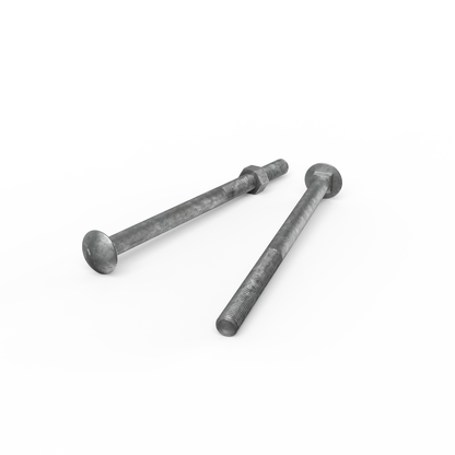 Zenith Hot Dip Galvanised Cup Head Bolts & Nuts - M12 x 200mm - 12 Pack