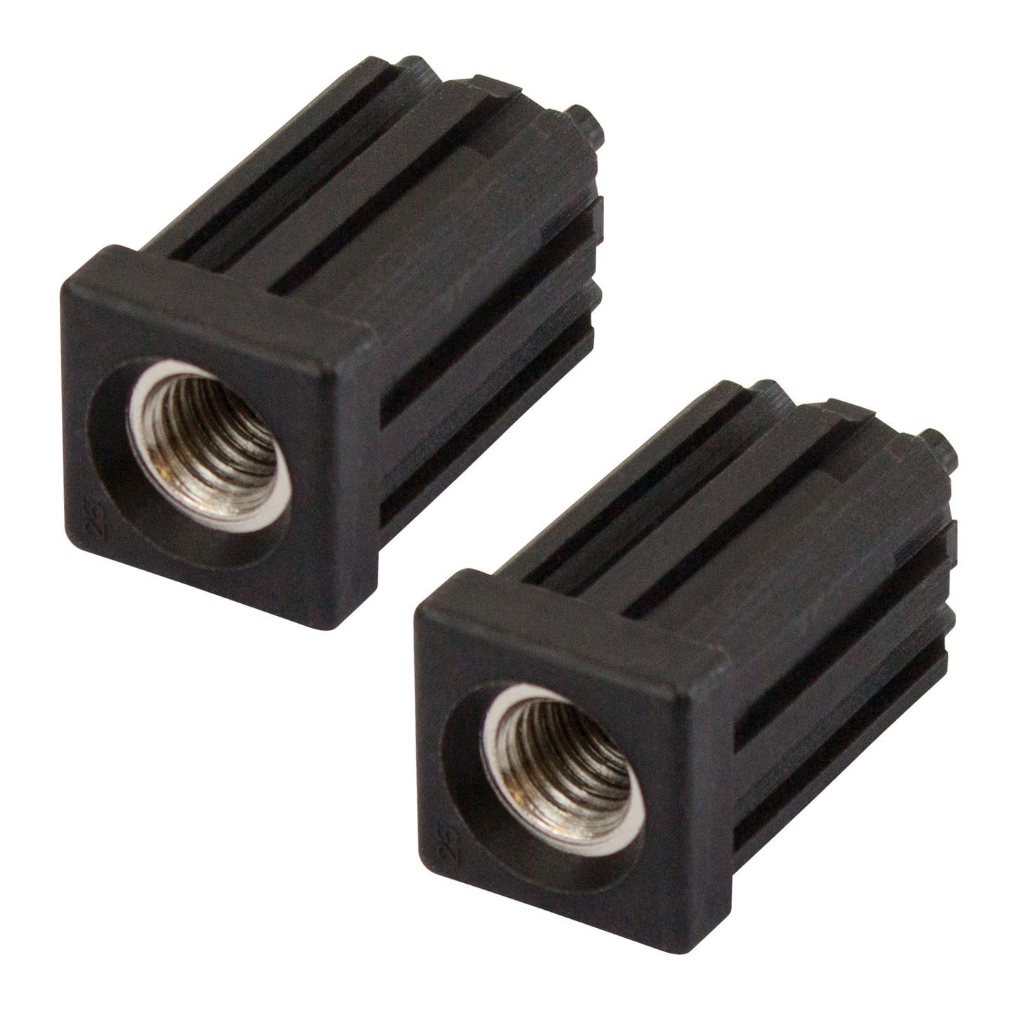 Richmond Square Threaded Tube Insert - 25mm x M12 - 2 Pack