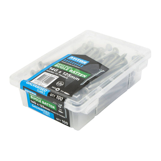 Titan Gal Bugle Batten Screw - 14g x 125mm - 100 Pack