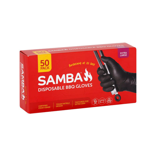 Samba Disposable BBQ Gloves - Extra Large - 50 Pack