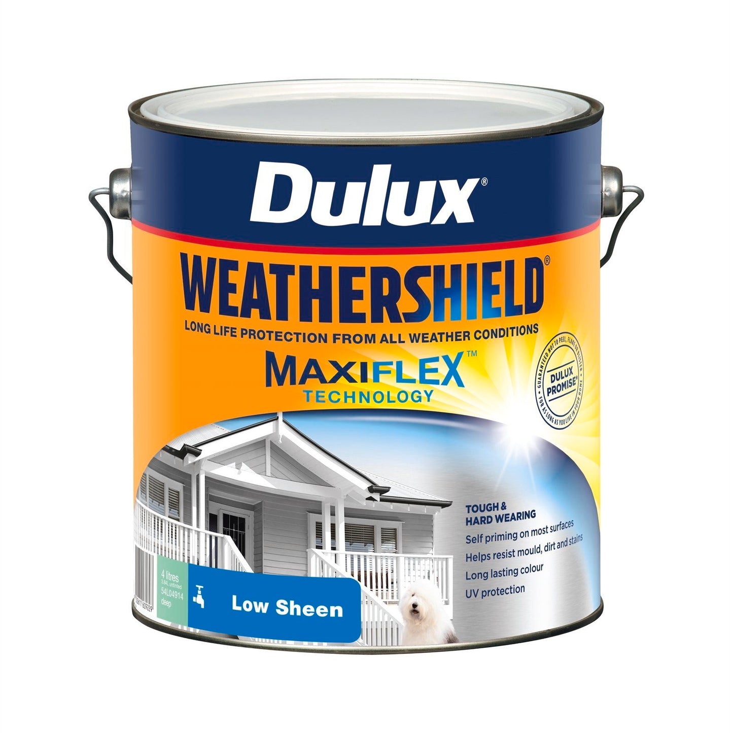 Dulux Weathershield Exterior Paint - 4L - Deep Low Sheen
