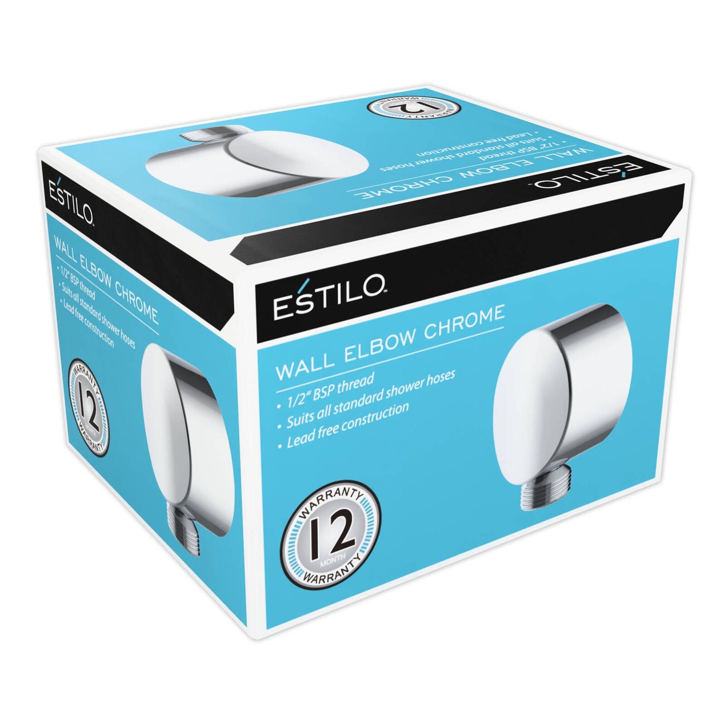 Estilo Wall Elbow Chrome - 1/2" BSP