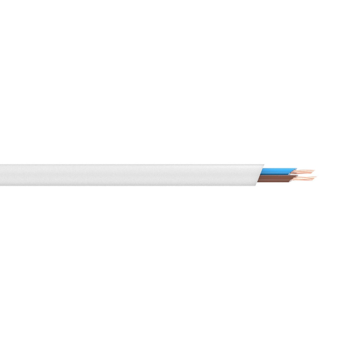 Deta 2 Core Cable - 75mm - White - 20m