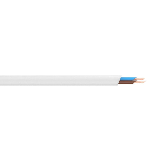 Deta 2 Core Cable - 75mm - White - 20m