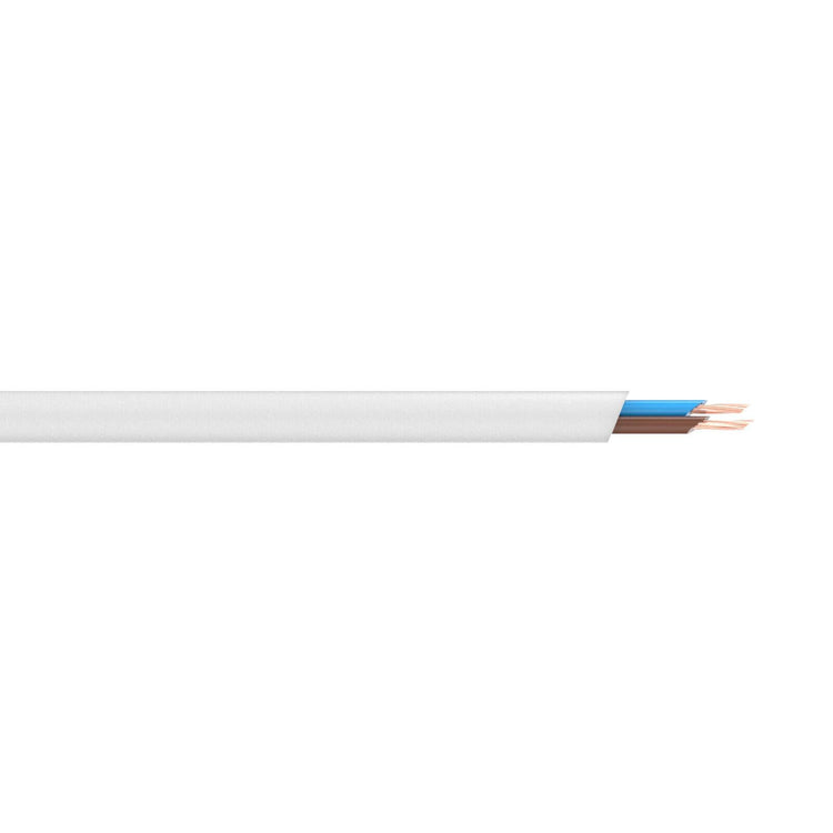 Deta 2 Core Cable - 75mm - White - 20m