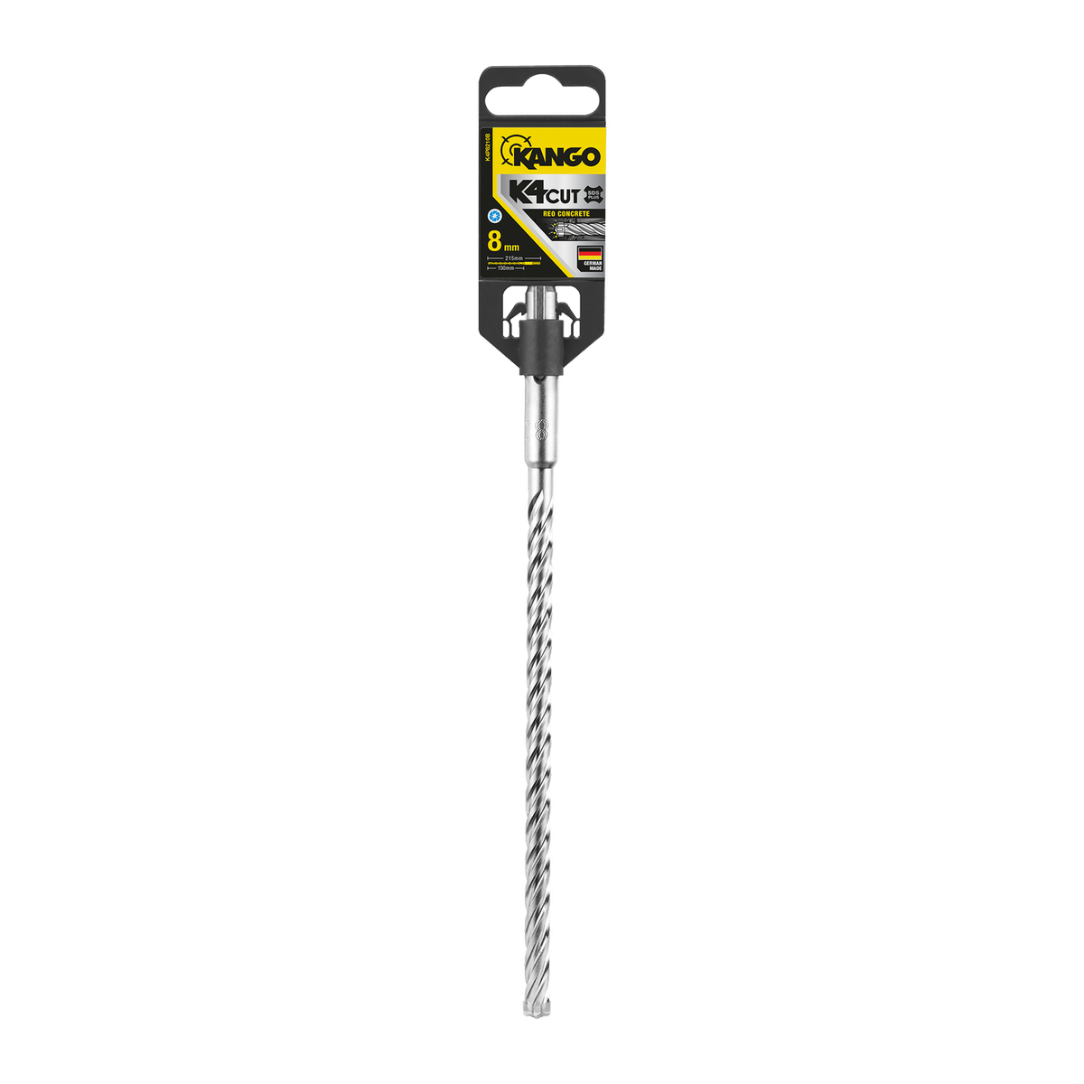Kango 8mm K4 SDS Plus Drill Bit - 210mm - Solid Carbide - Fast Drilling