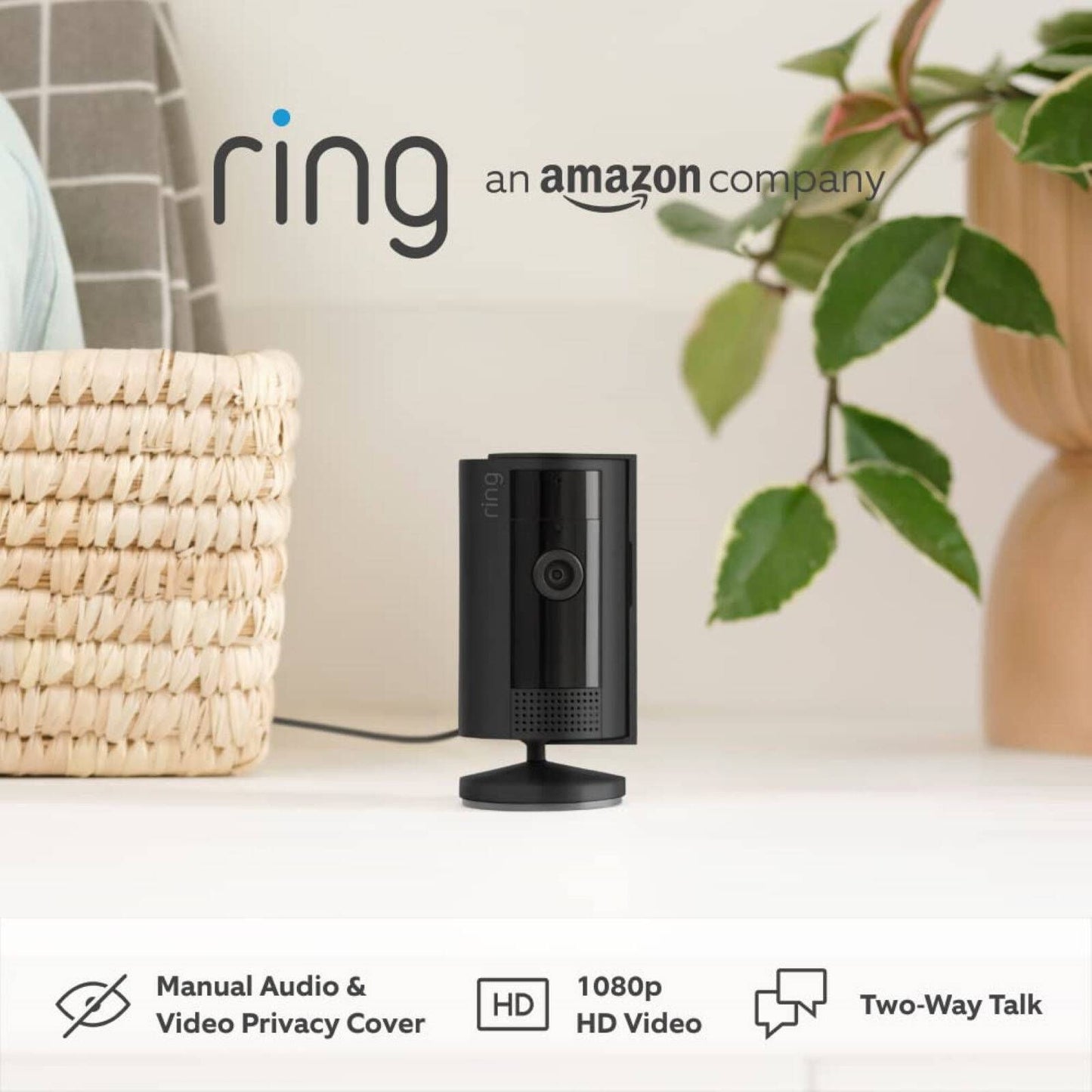 Ring Black Indoor Camera - 2nd Gen - 1080p