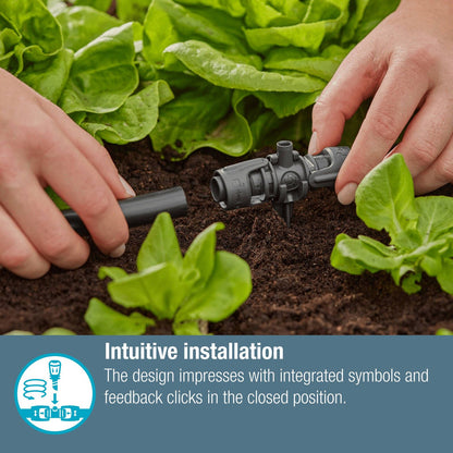 Gardena Micro Irrigation T Joint for Spray Nozzles - 13mm - 5 Pack