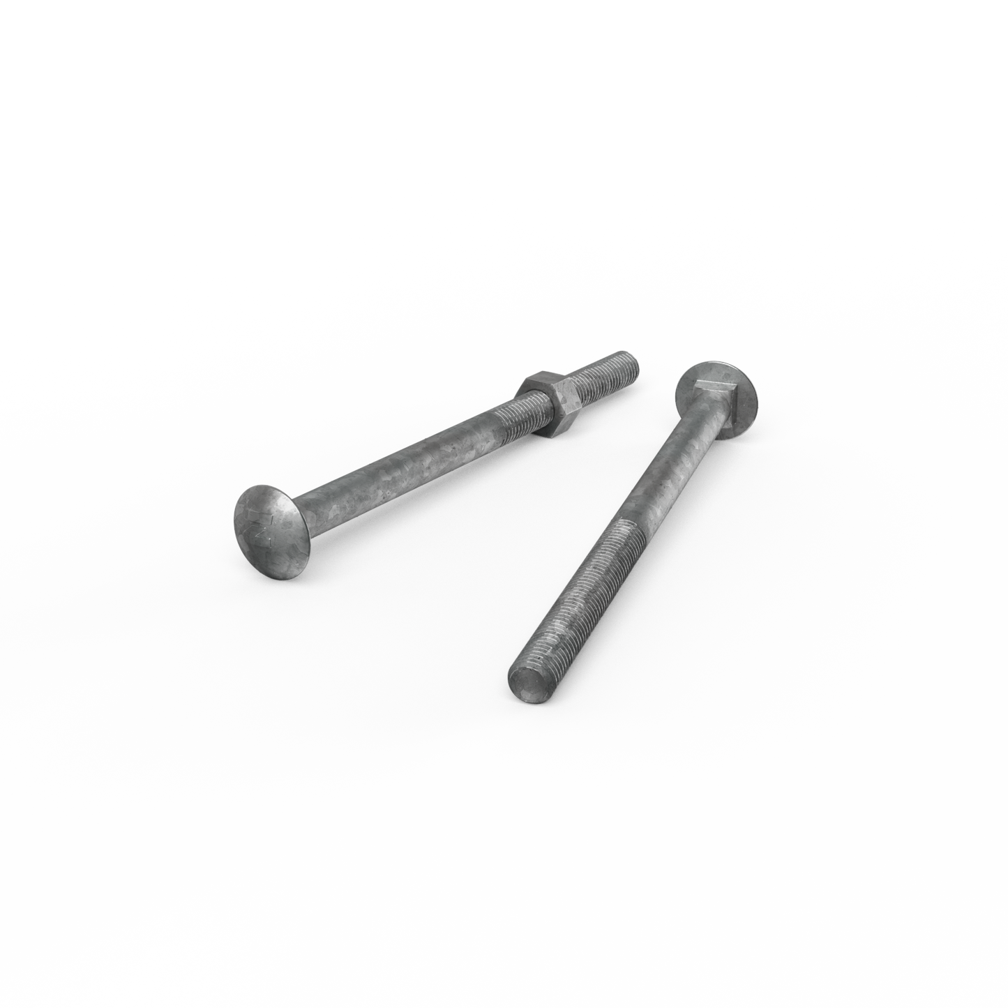 Zenith Hot Dip Galvanised Cup Head Bolts & Nuts - M12 x 180mm - 12 Pack
