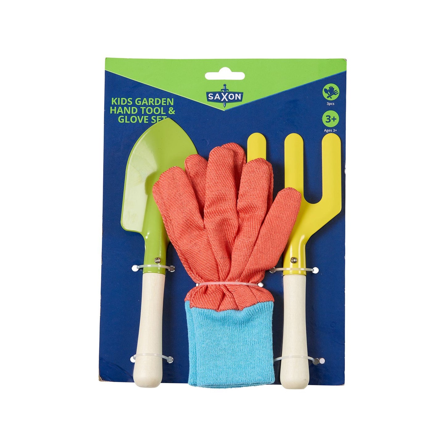 Saxon Kids Garden Hand Tool and Gloves Set - 3 Piece