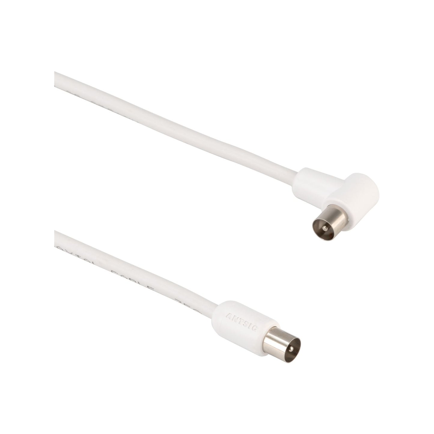 Antsig Right Angled PAL TV Lead - 1.5m - White