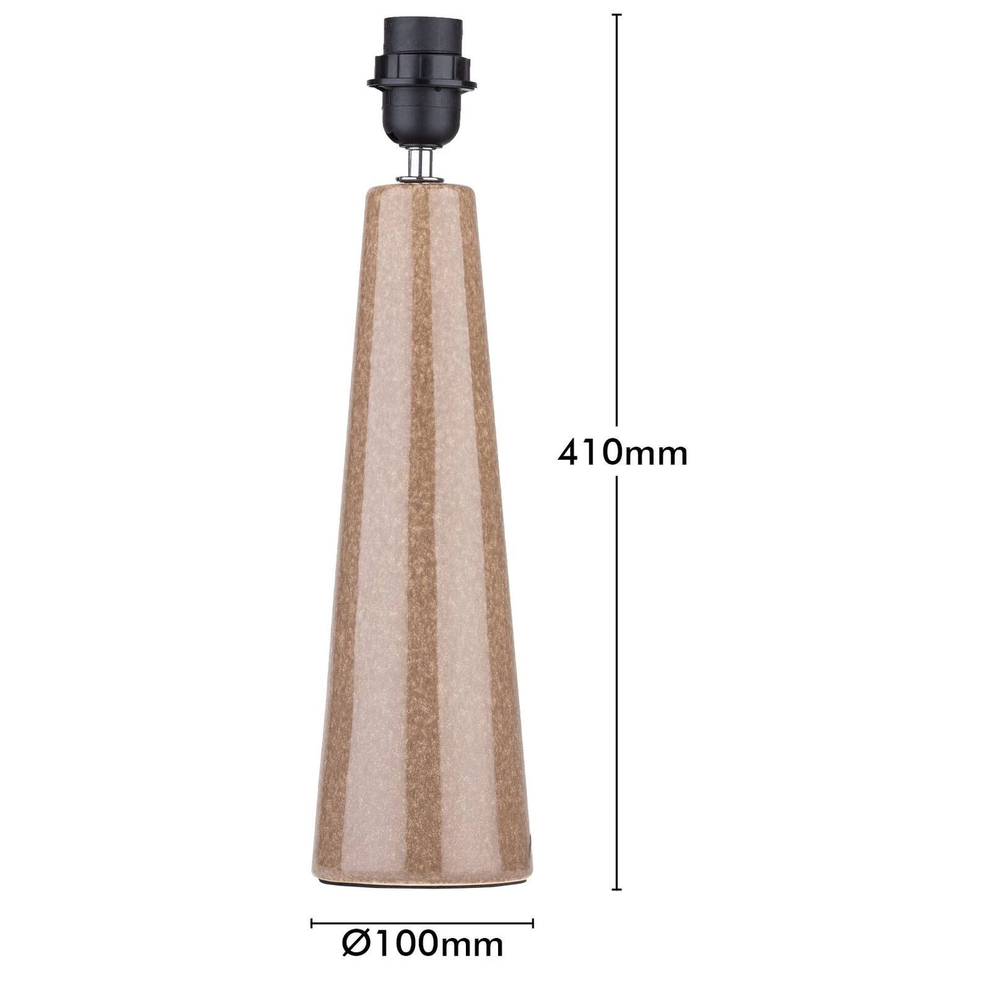 Verve Design Caria Ceramic Lamp Base - Brown - 100 x 410mm