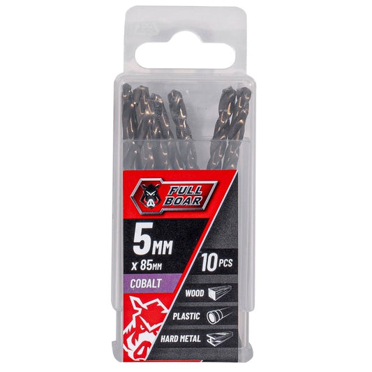 Full Boar Cobalt Drill Bit - 5mm - 10 Pack
