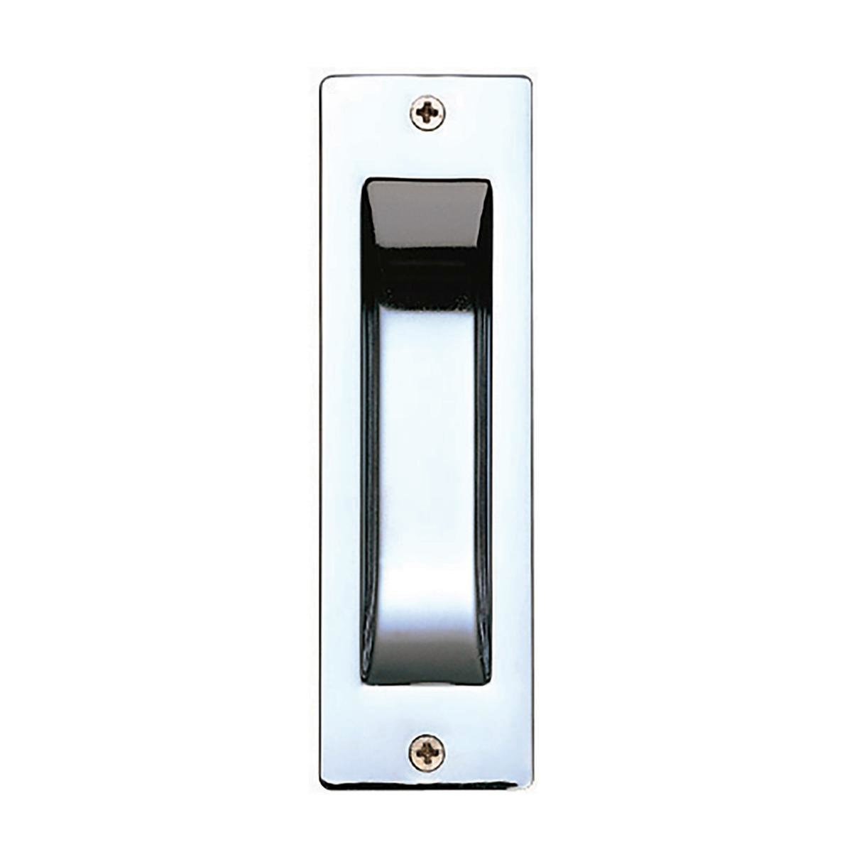 Gainsborough Rectangular Flush Pull - 35mm x 115mm - Zinc - Bright Chrome - 2 Pack
