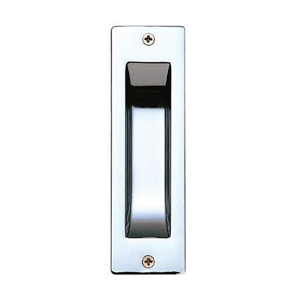Gainsborough Rectangular Flush Pull - 35mm x 115mm - Zinc - Bright Chrome - 2 Pack