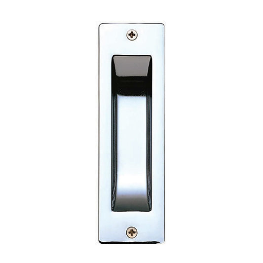 Gainsborough Rectangular Flush Pull - 35mm x 115mm - Zinc - Bright Chrome - 2 Pack
