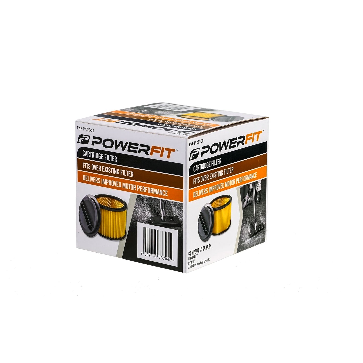 Powerfit Cartridge Filter - 185mm - Yellow