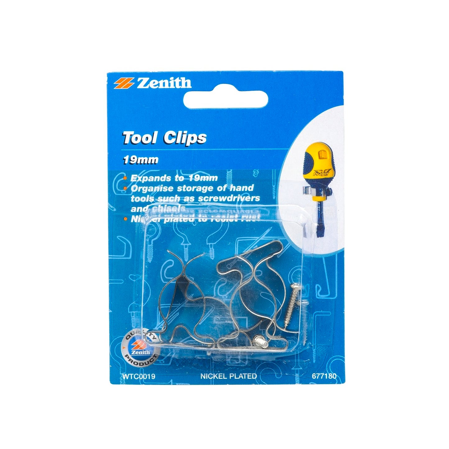 Zenith Tool Clip - 19mm - 4 Pack