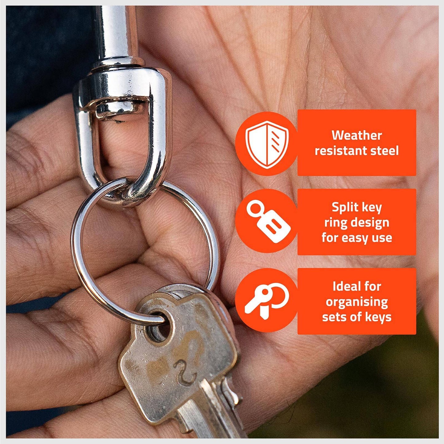 Taskmaster Key Ring - 30mm - 100 Pack