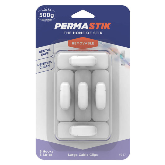 Permastik Large Cable Clips 5 Pack