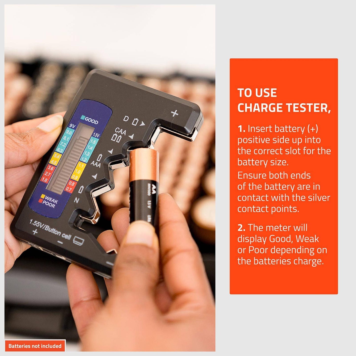 Taskmaster Double Sided Battery Storage Case - 345 x 230 x 90mm