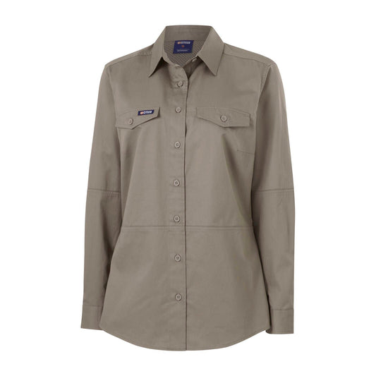 Citeco Womens Long Sleeve Shirt - Size 8 - Khaki