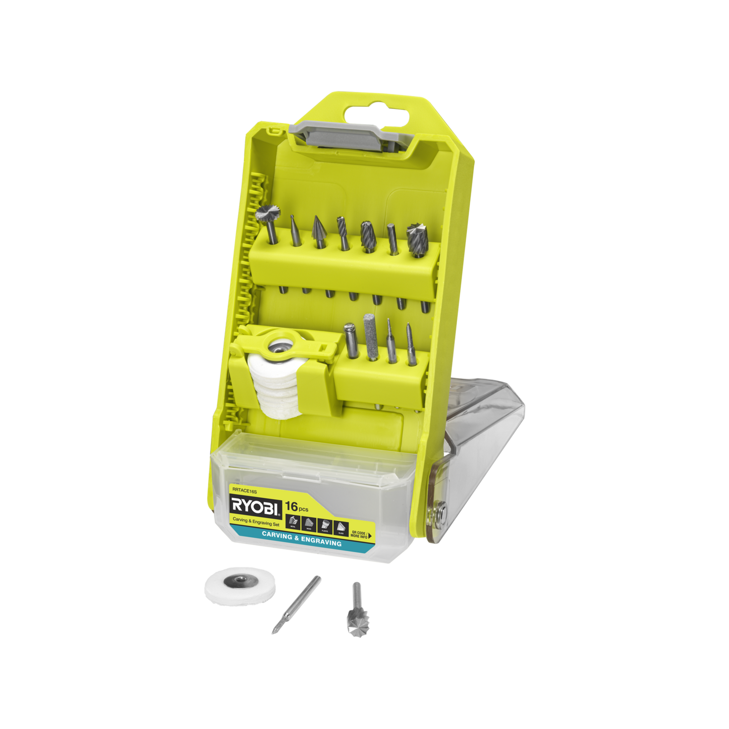 Ryobi Carving and Engraving Set - 38mm - 16 Piece