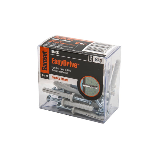 Ramset Easydrive Anchor - 5 x 33mm - 20 Pack