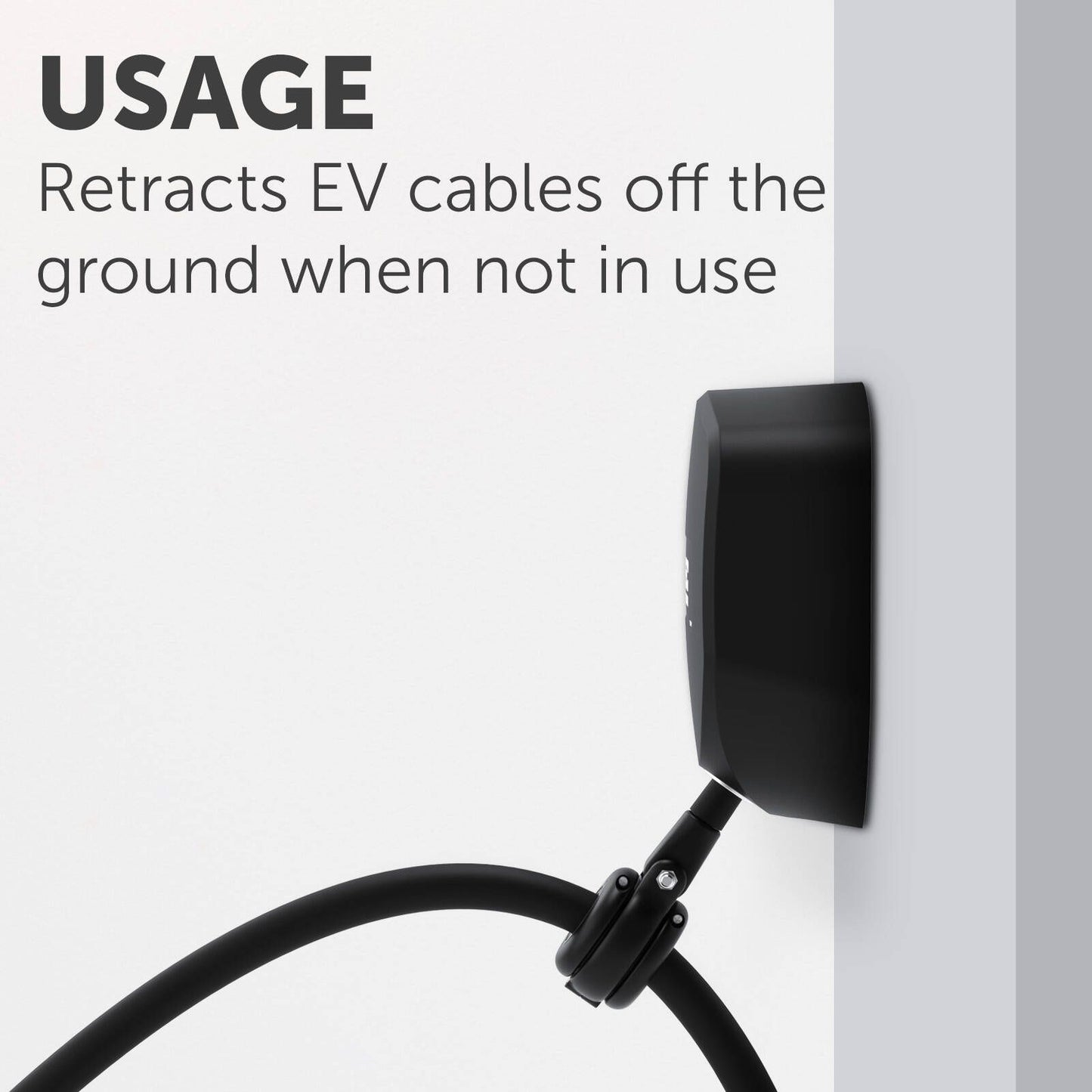 Arlec EV Charging Cable Retractor - Black
