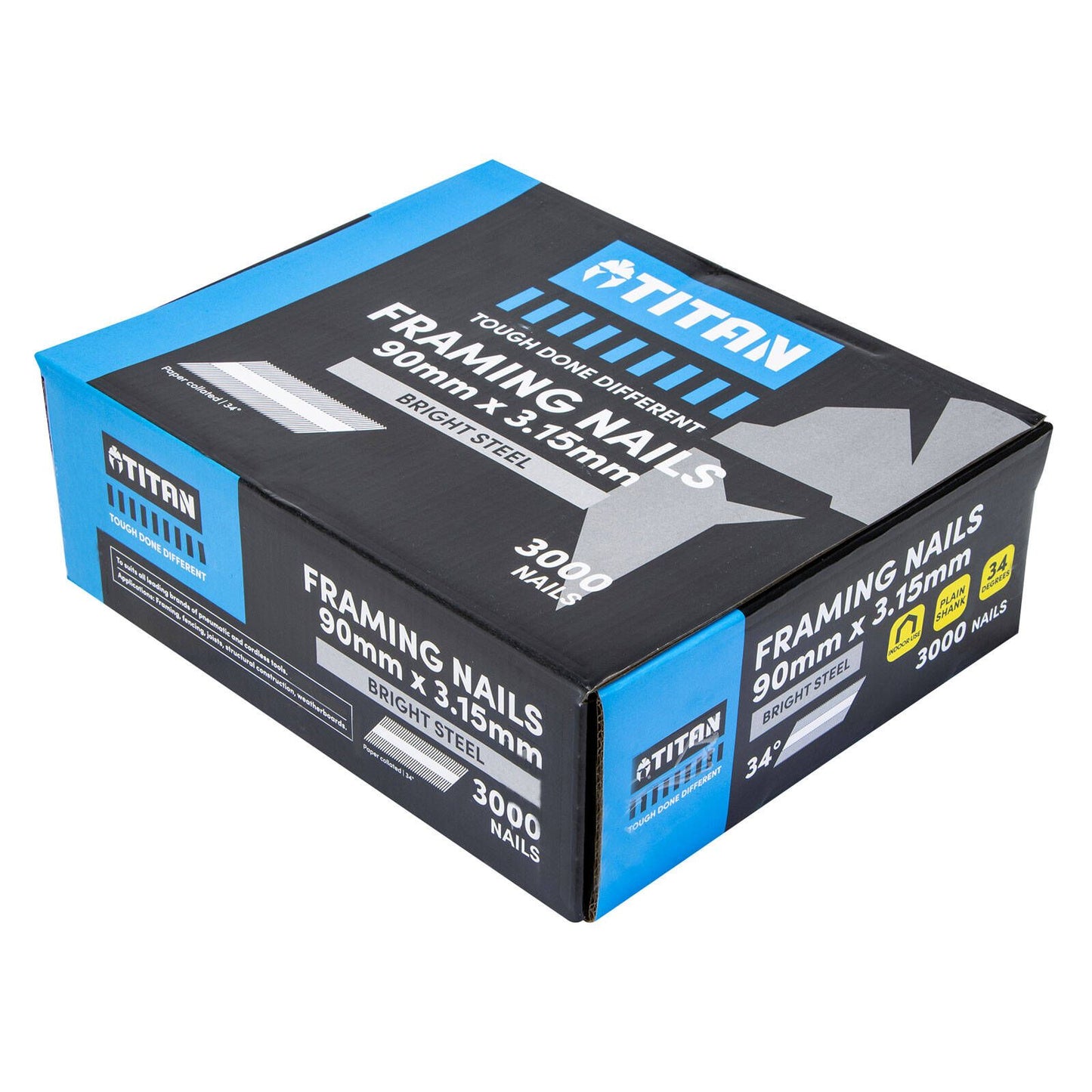Titan Collated Framing Nails - 90mm - 3000 Pack