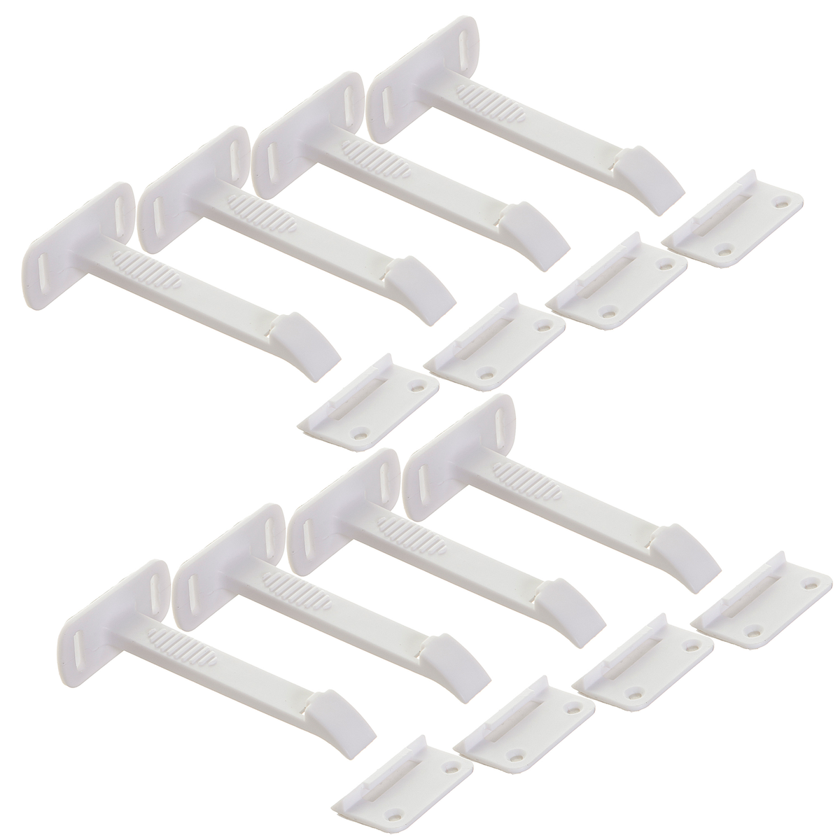 Dreambaby Safety Catches - Pack of 8 - Plastic - Self-Locking