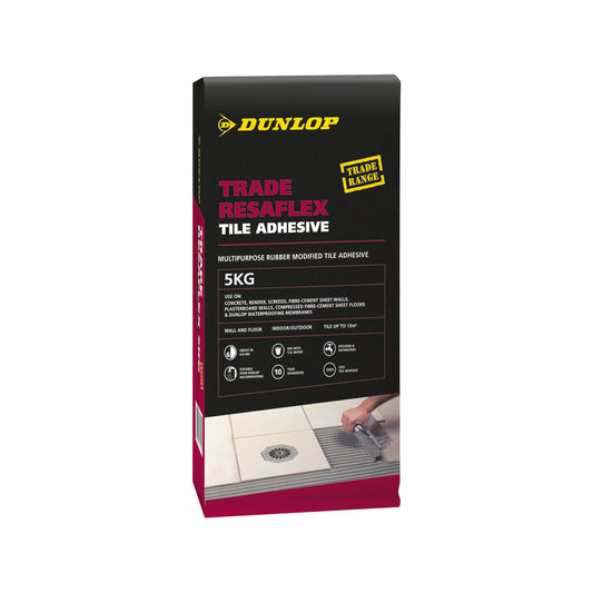 Dunlop Trade Resaflex Tile Adhesive - 5kg