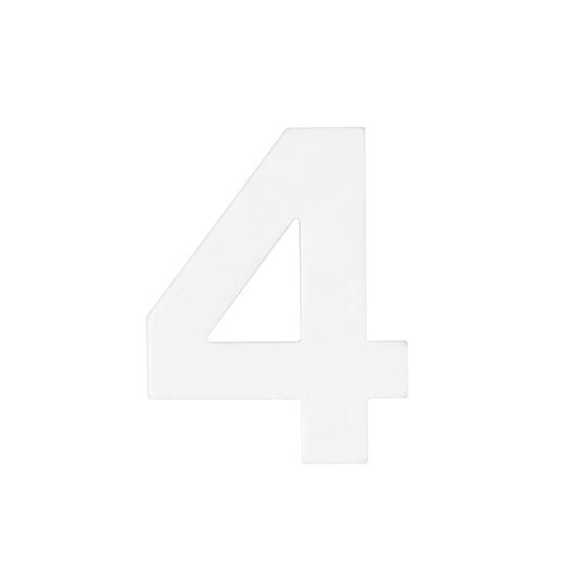 Sandleford Self Adhesive Number - 4 - 50mm - White