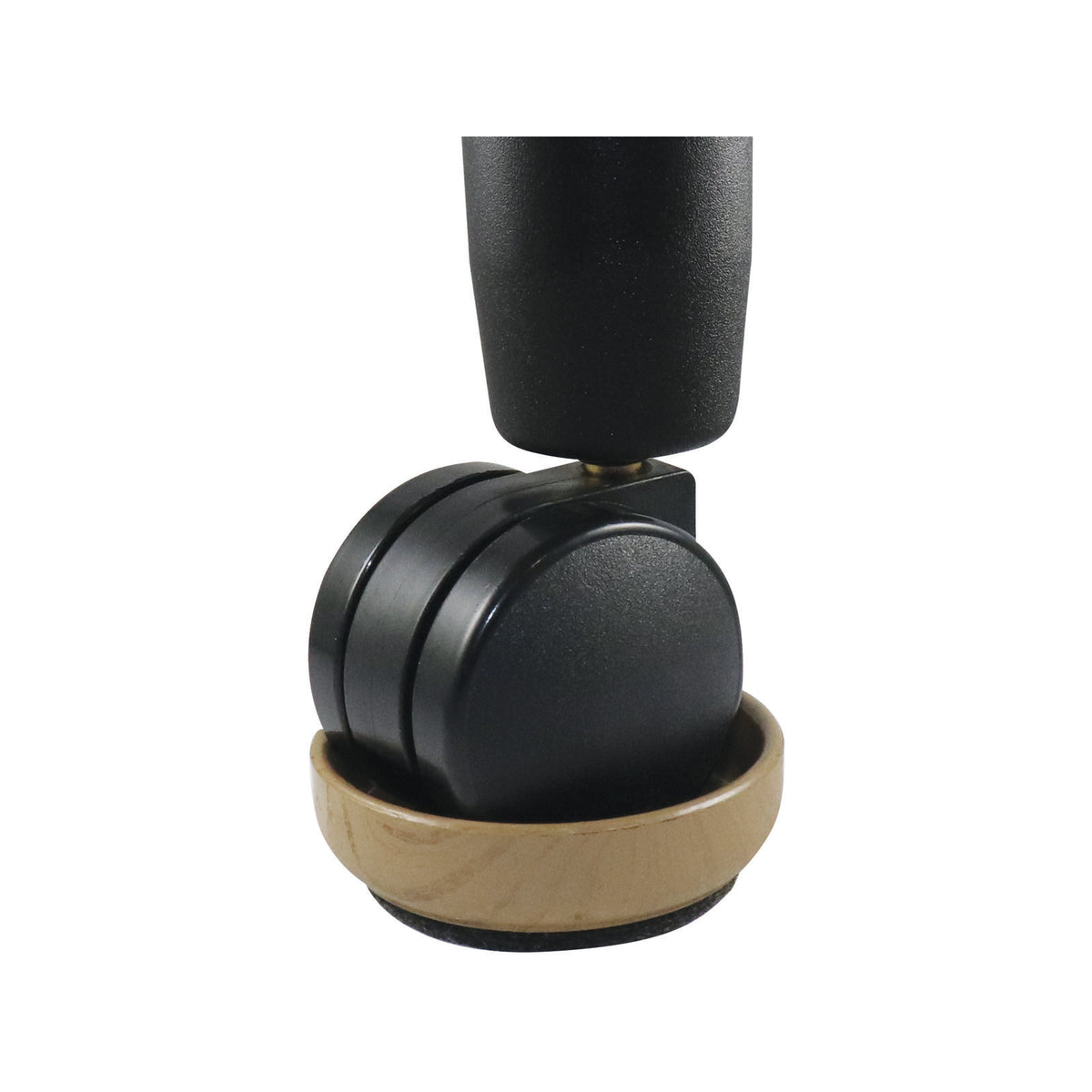 Surface Gard Round Dark Wood Felt Base Castor Cup 66mm 4 Pack