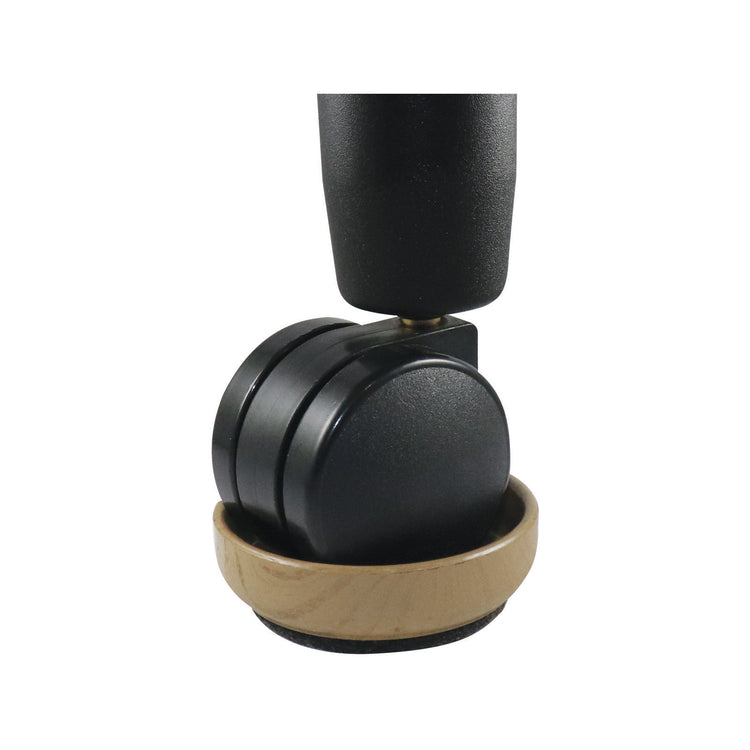Surface Gard Round Dark Wood Felt Base Castor Cup 66mm 4 Pack