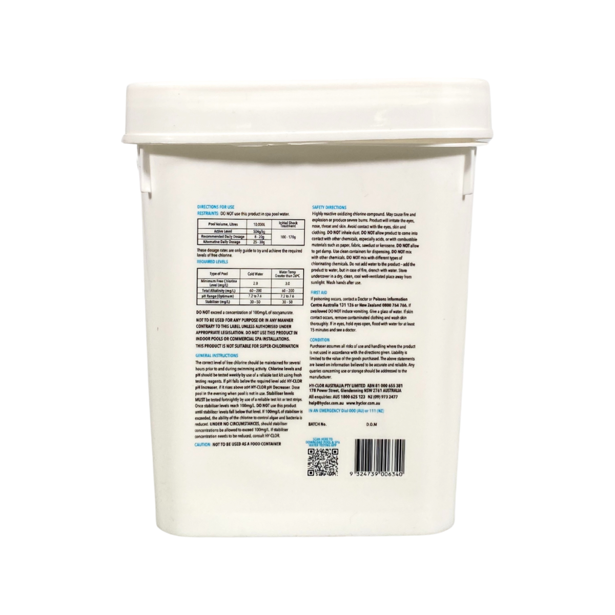 Hy Clor Salt Activ Salt Boost 2kg Sodium Dichloroisocyanurate Chlorine Booster