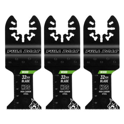 Full Boar Wood Flush Cut Multi Tool Blade - 32mm - 3 Pack