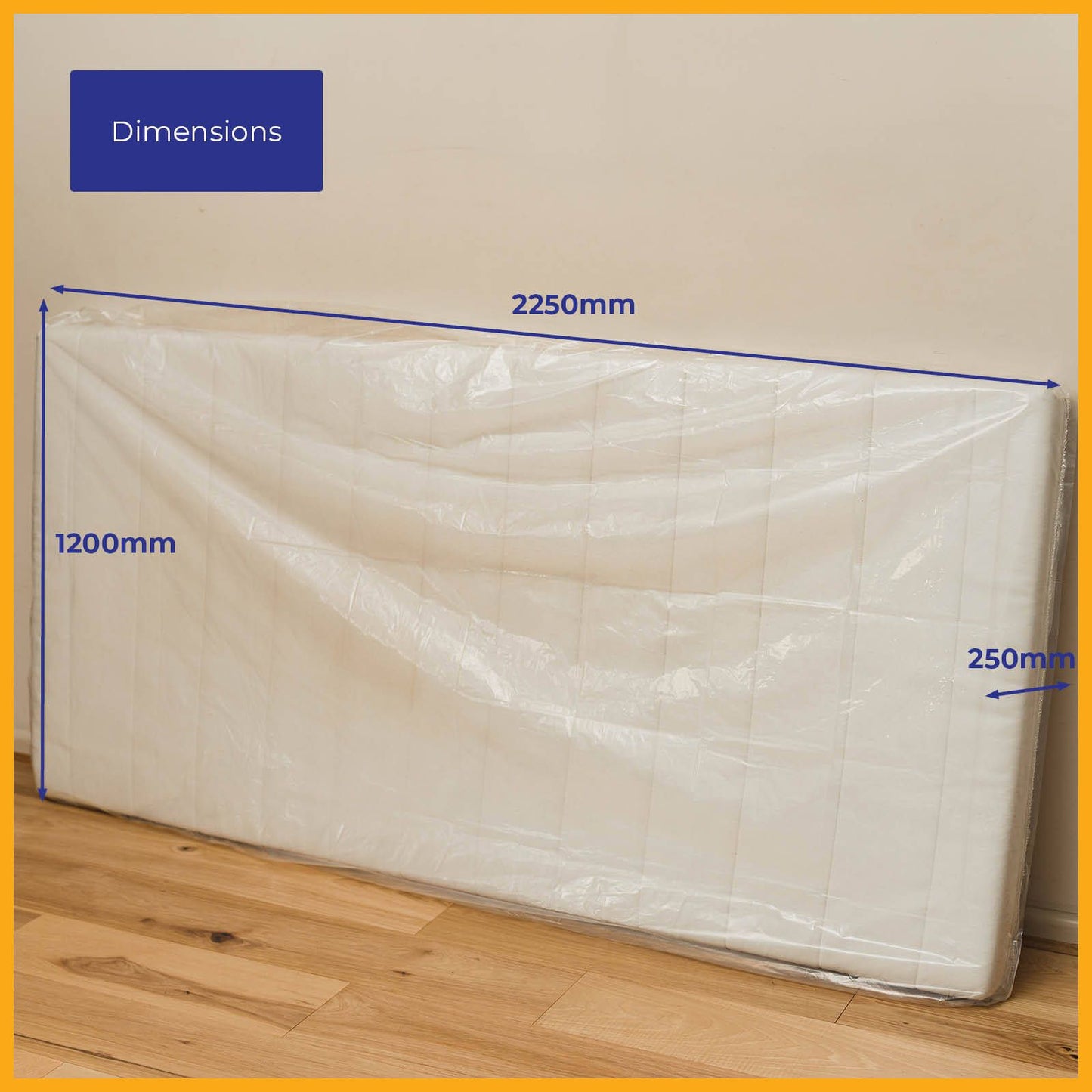Packz Single Mattress Cover - 2250 x 1200 x 250mm