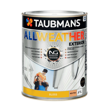 Taubmans All Weather Exterior Paint - 1L - Neutral Gloss