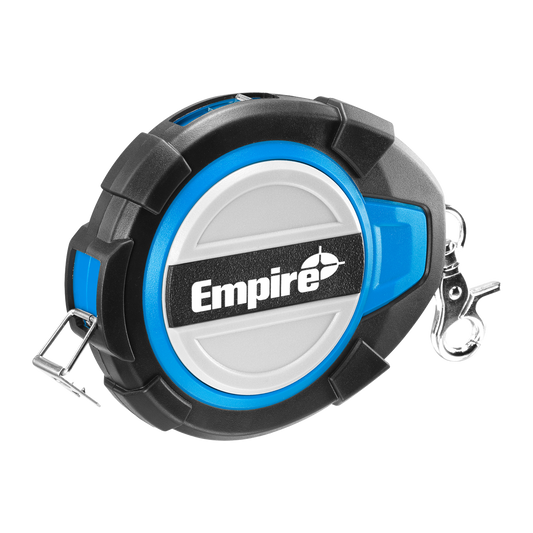 Empire Tape Measure - 30m - Nylon-Coated Steel - Durable ABS Casing