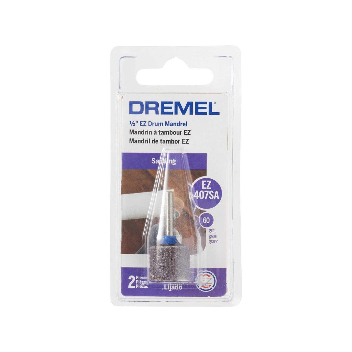 Dremel EZ Lock Sanding Drum Mandrel - 60 Grit Sanding Band - Fast Change