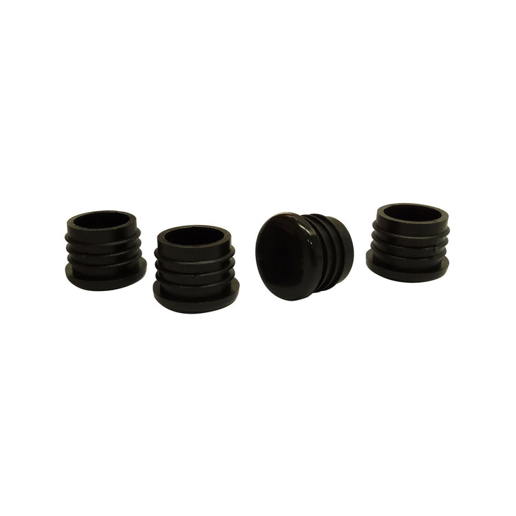 Surface Gard Black Round Plastic Internal Chair Tip 22mm 4 Pack