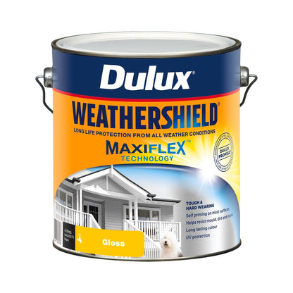 Dulux Weathershield Gloss Exterior Paint - 4L - Black