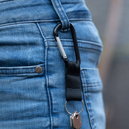 Taskmaster Black Carabiner Key Ring - 25mm - 2 Pack