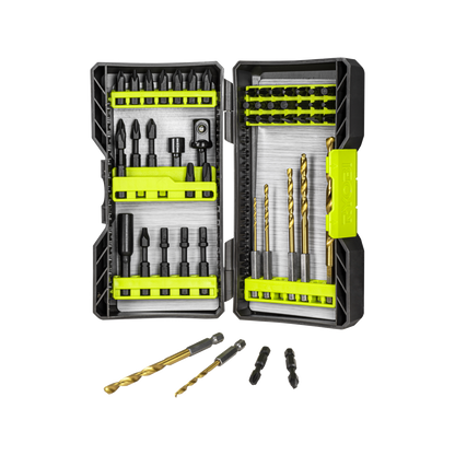Ryobi Impact Drill and Drive Set - 225.4 x 53 x 254mm - 50 Piece